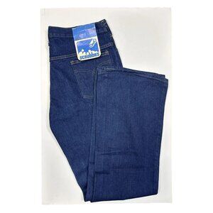 Vintage GWG Scrubbies Jeans Bootcut Men 36X34  Dark Blue Denim 1970s–80s NWT